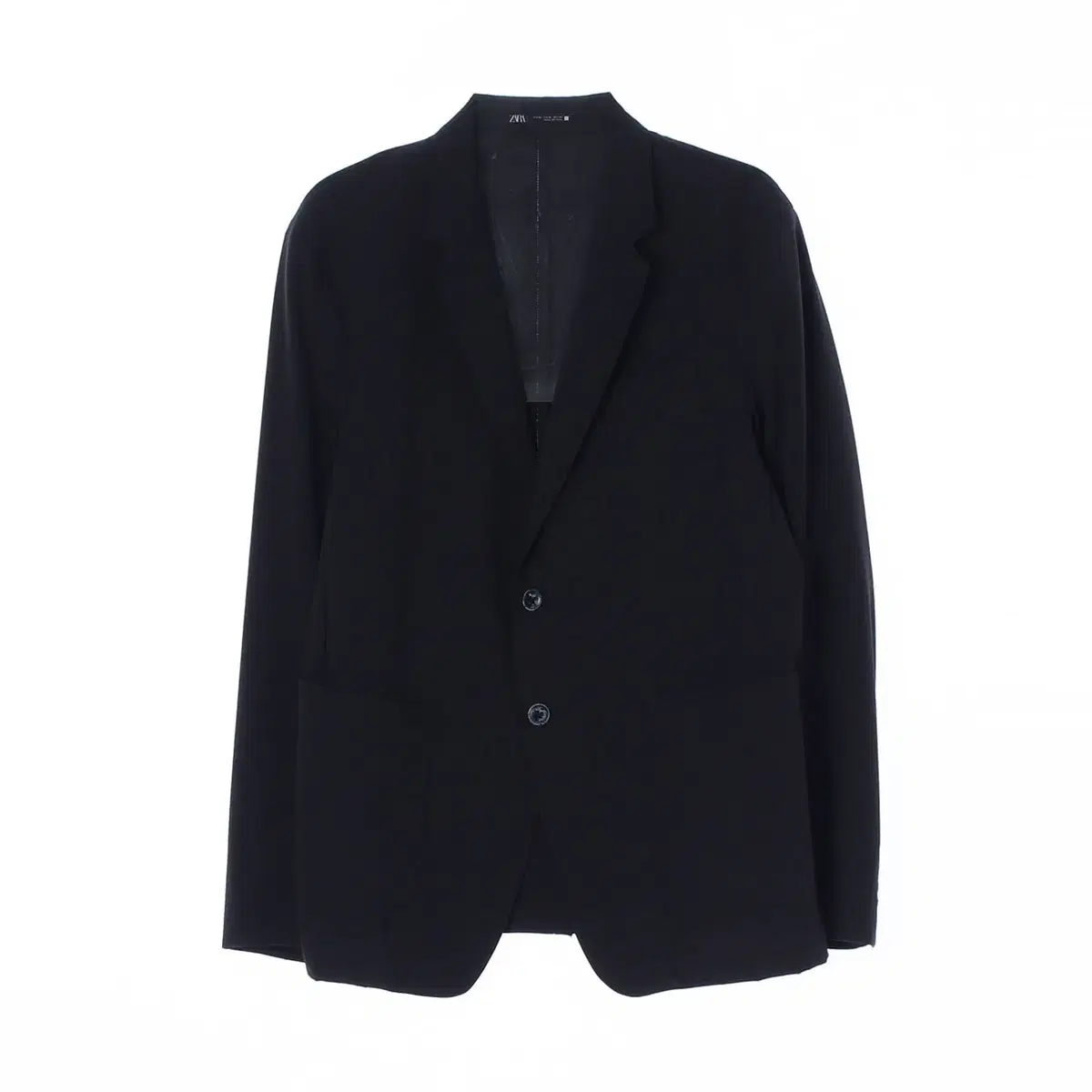 [L]Zara Black Basic Single-Breasted Jacket