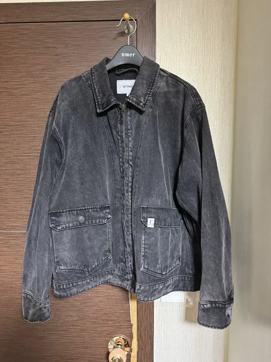 Exstones Black Denim Jacket(L)