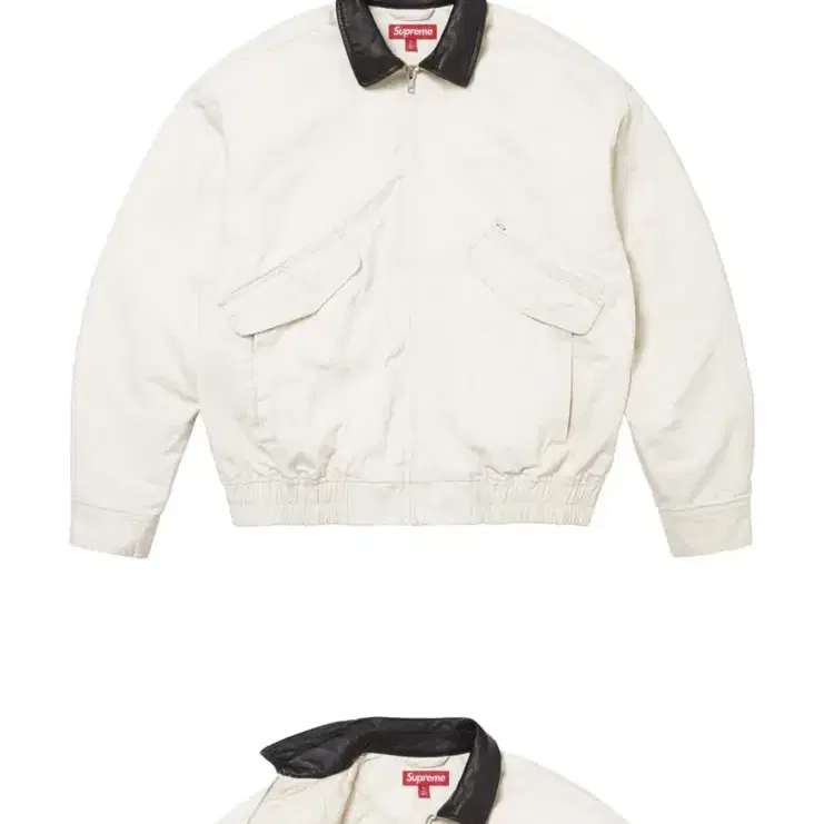 Supreme Leather Collar Utility Jacket