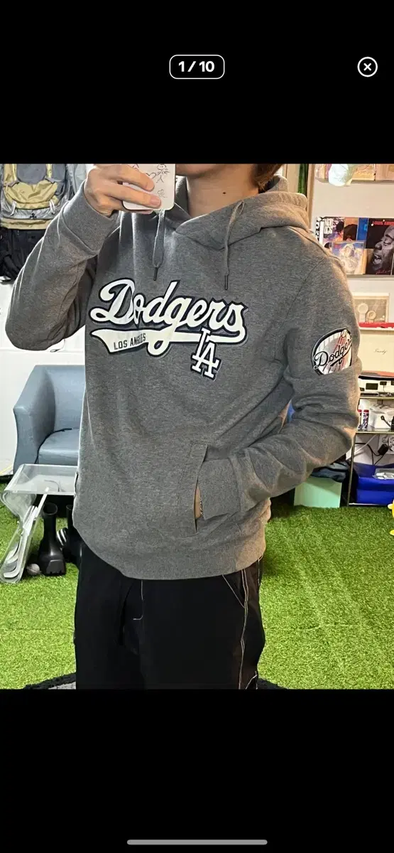 MLB Los Angeles Dodgers Gray Hoodie