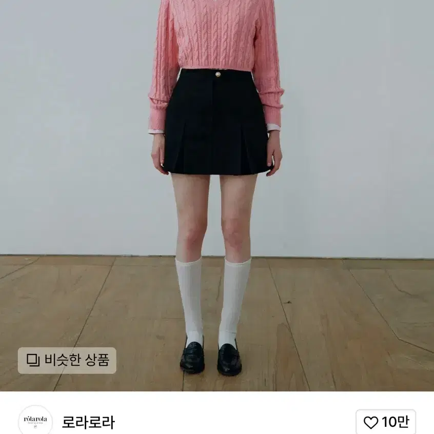 로라로라 PINTUCK MINI SKIRT BLACK