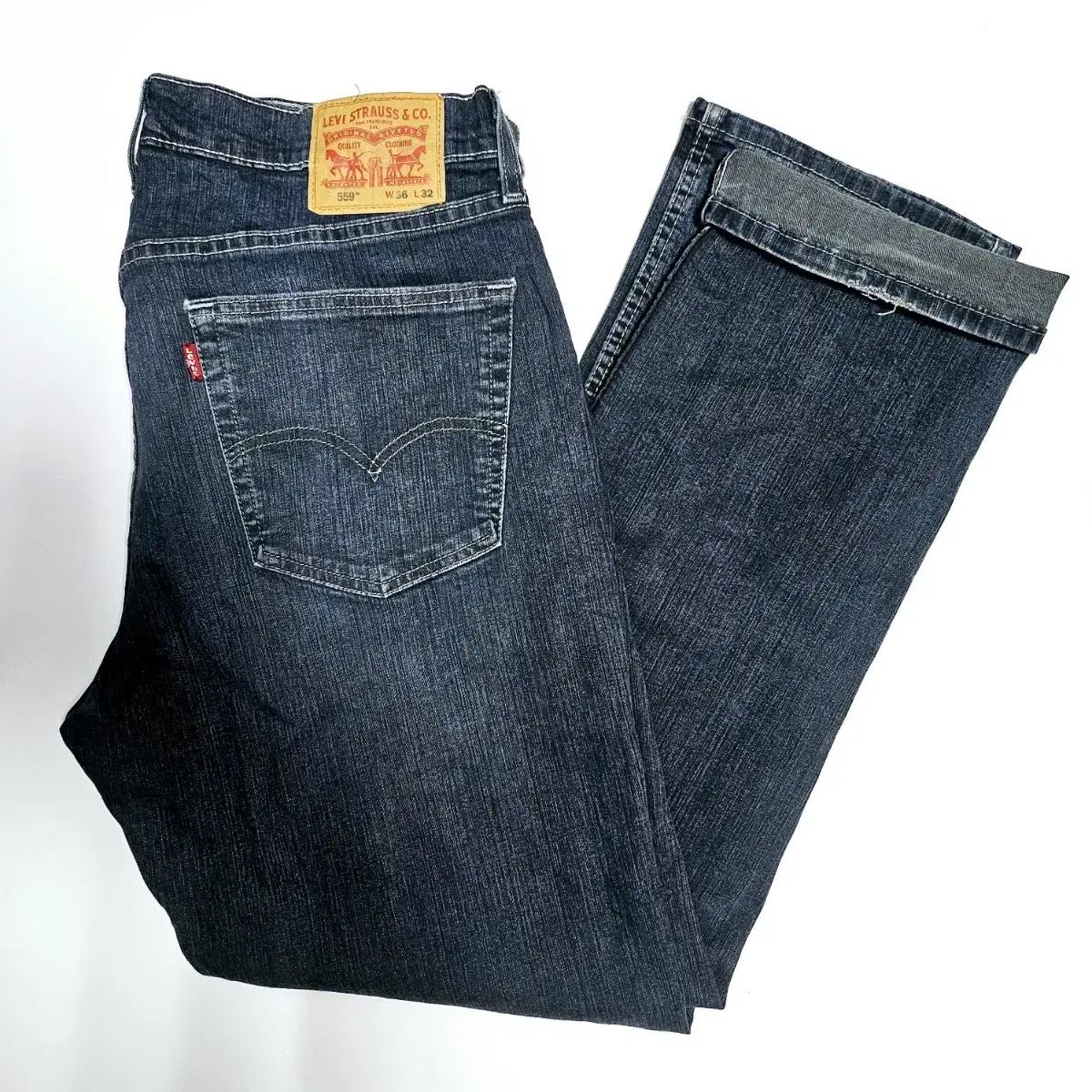 #[Levi's] 559 Relaxed Straight Denim Washed Black / 36x32