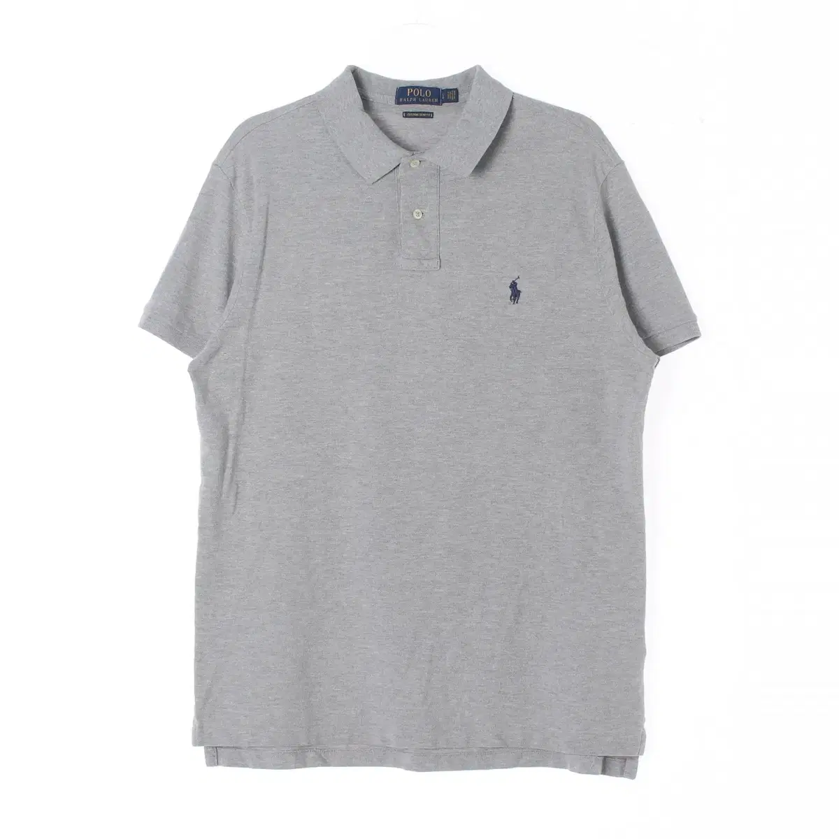 (Genuine)[L]Polo Ralph Lauren Custom Slim Fit Gray Short Sleeve Polo Shirt