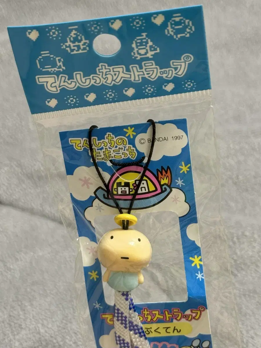 <1997년 고전 초초레어> Tamagotchi Tenshichi Pukuten Figures keyring Strap