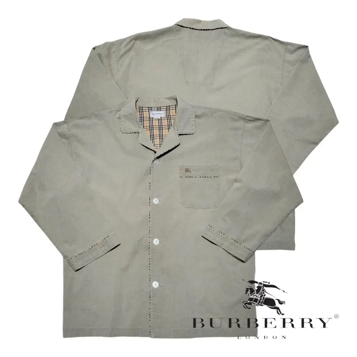 (L) Burberry Pajama Shirt Burberry Shirt bueberry Burberry Jacket