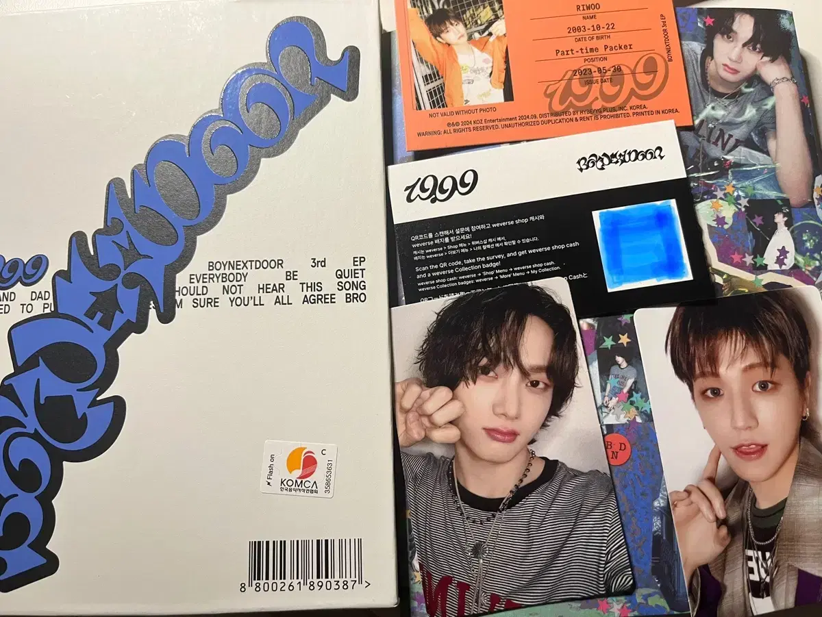 Boynextdoor unsealed album wts 19.99 Dangerous sungho riwoo photocard