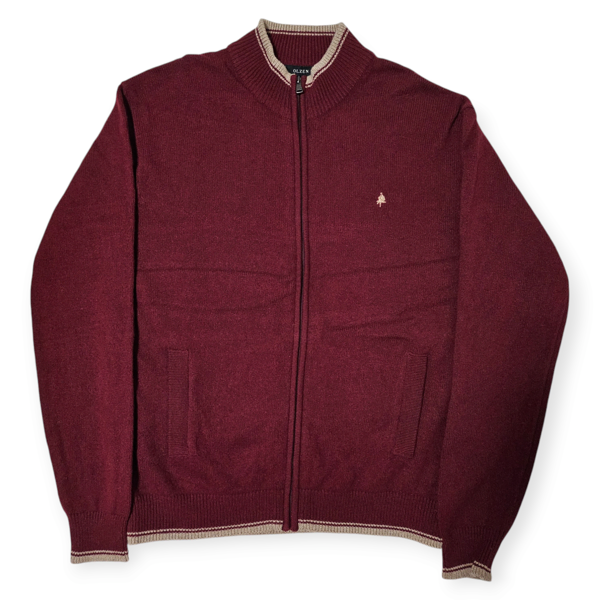 All-Xen Burgundy Knit Zip Up