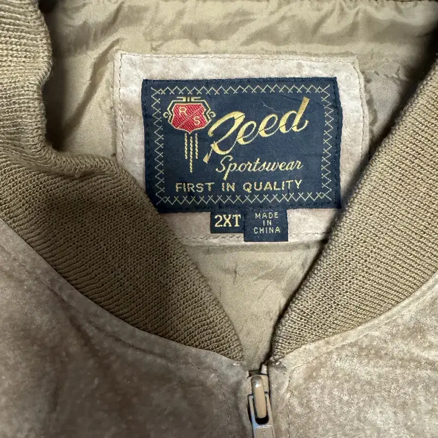 80s reed sportswear 돈피 피그스킨 스웨이드 봄버 자켓