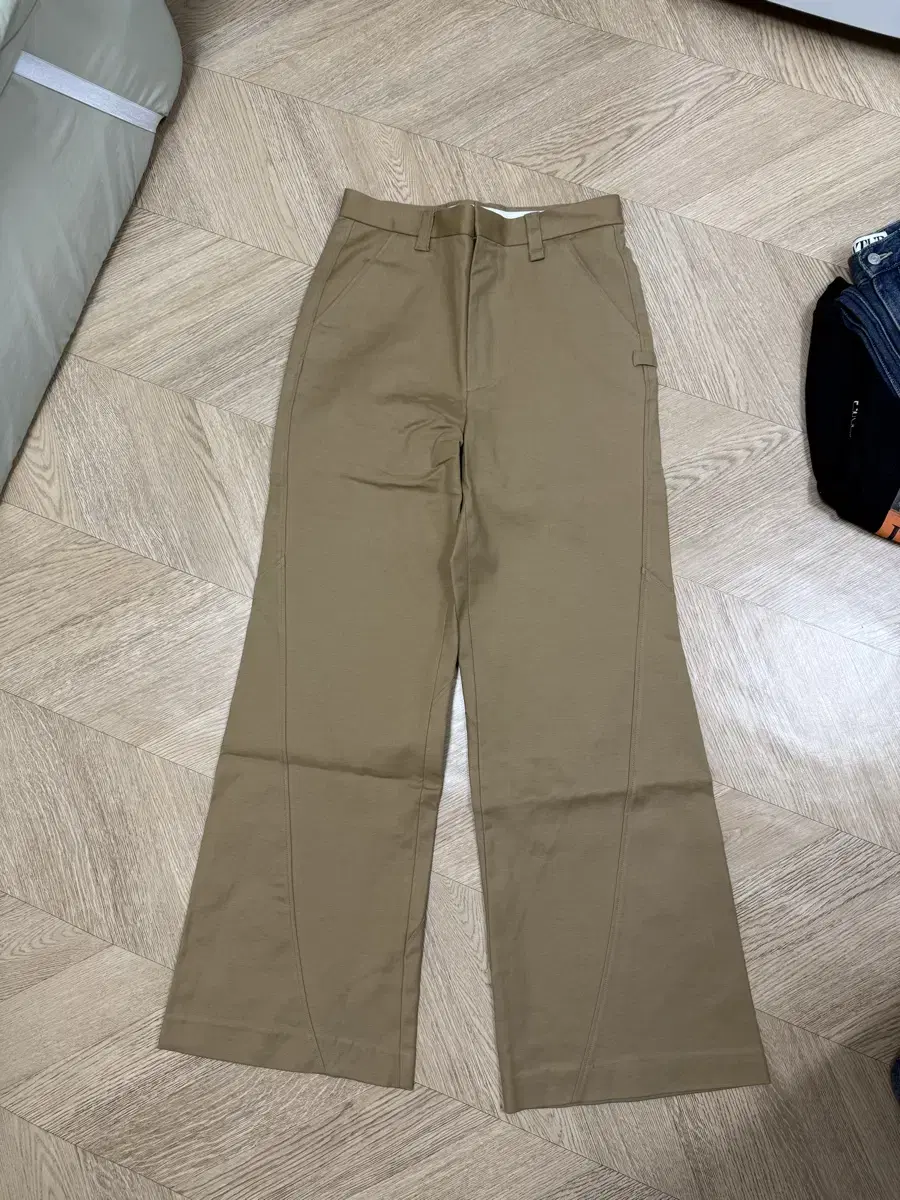 [S]STU Flared Cotton Pants Camel