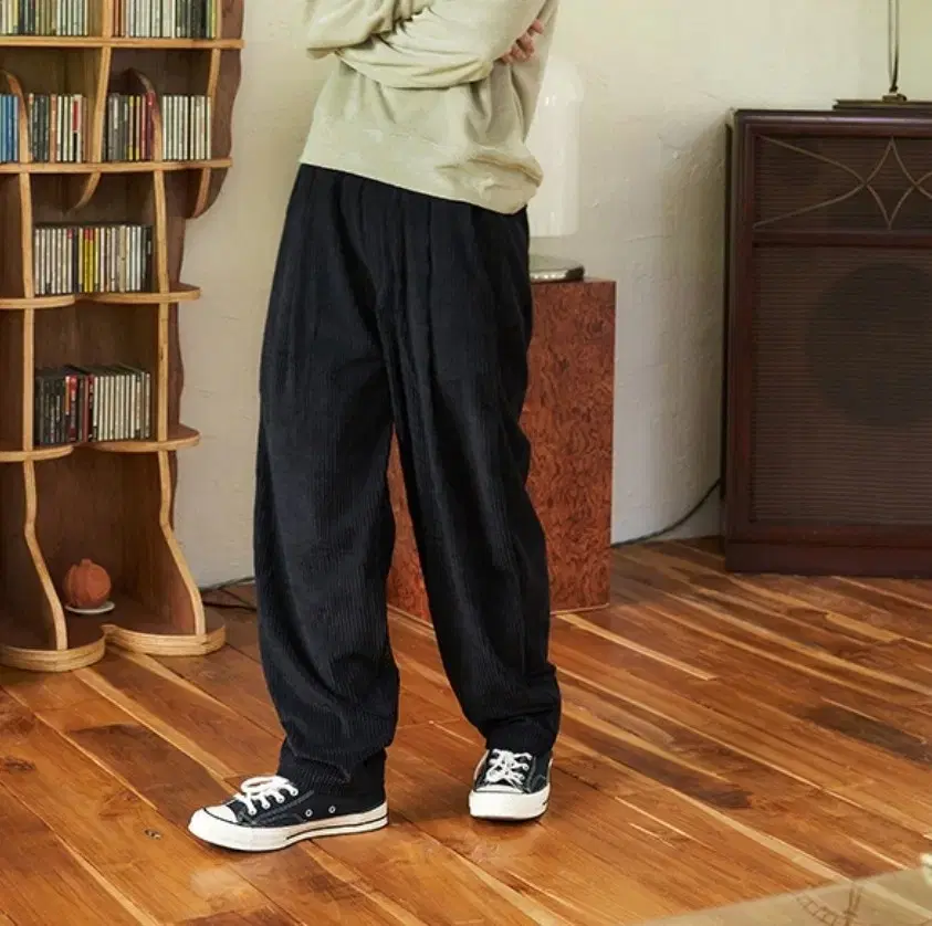 New) Izzy Warm Fleece Banded Pants [Oversized Fit] Black