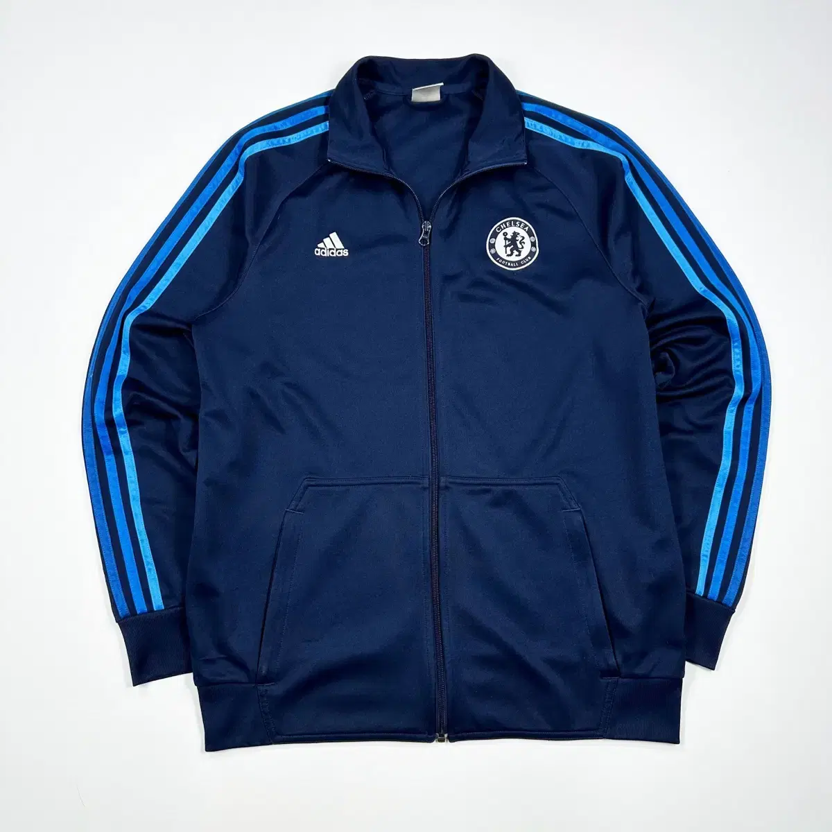 (2XL) Adidas Chelsea Team Logo Tracktop Jersey Navy