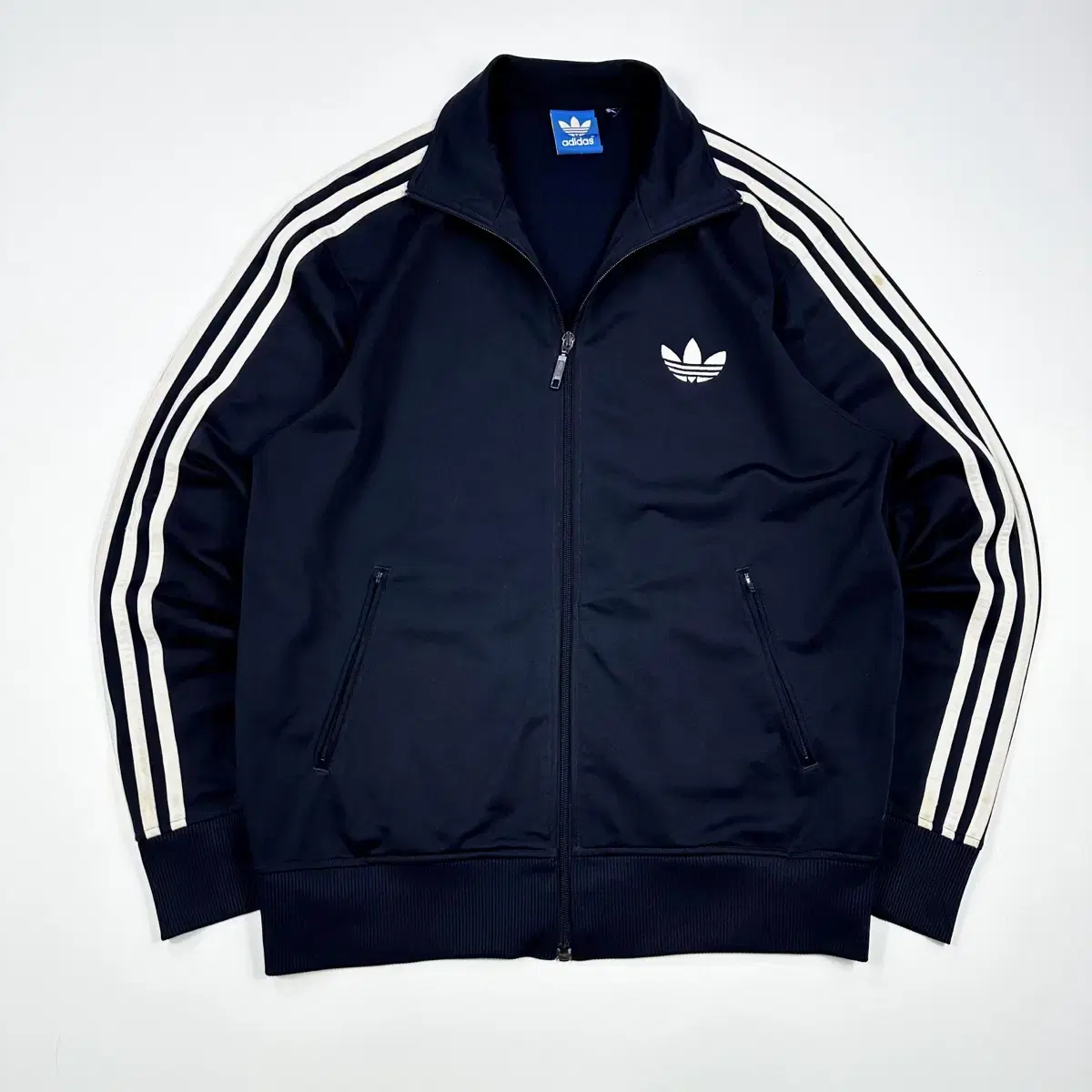 (XL) Adidas OG Old School Firebird Tracktop Jersey Navy