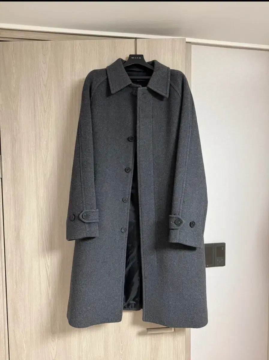 TATE Balmacan Coat Dark Grey 100-105 Quick sale