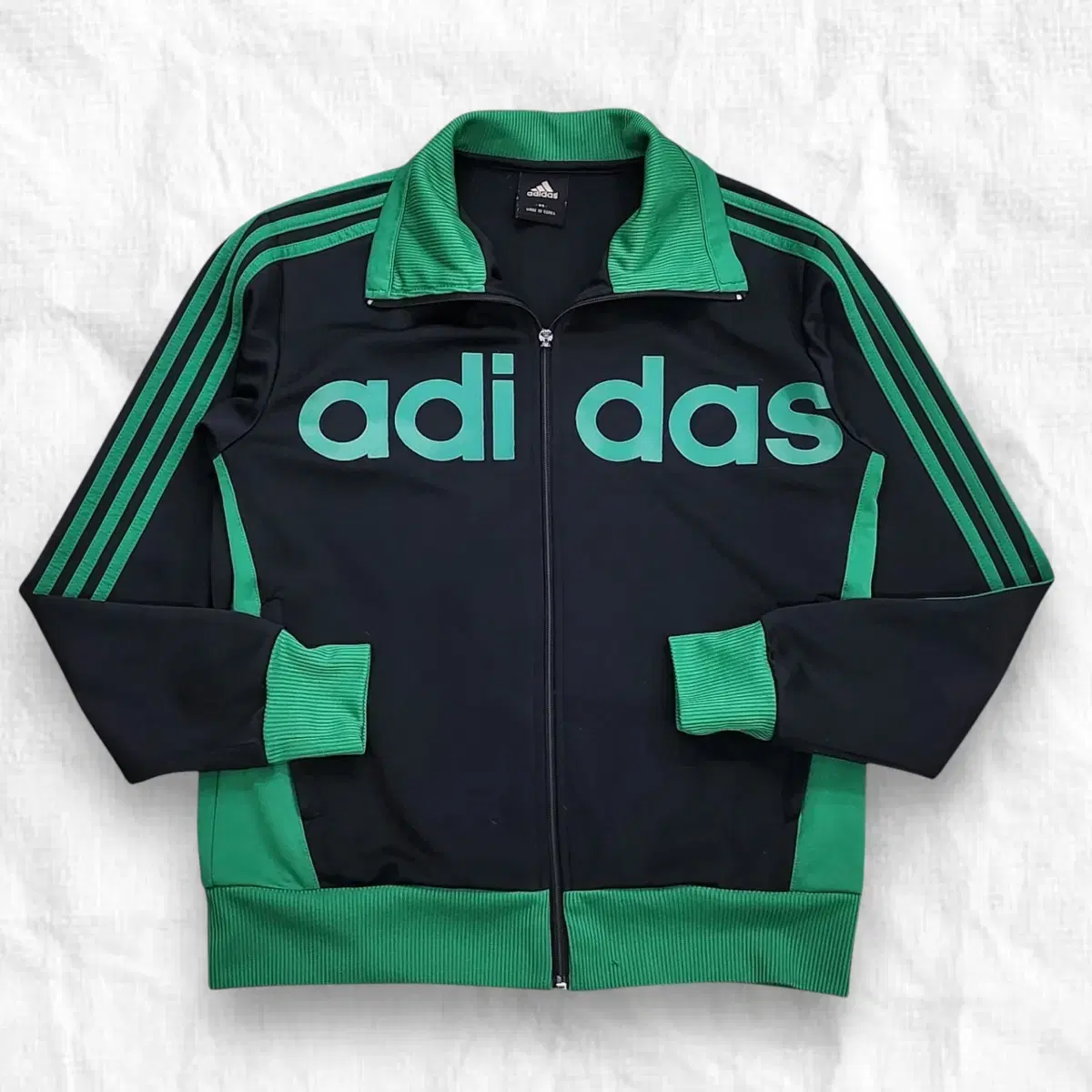 [M] Adidas Vintage Spellout Three Stripe Track Top Jersey