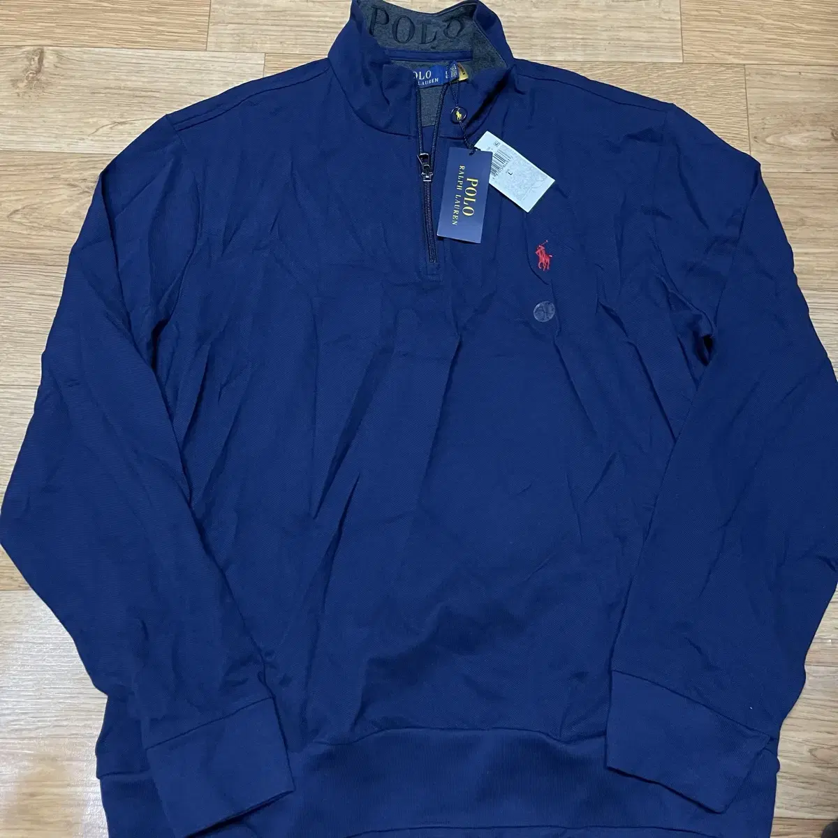 Polo new vahn zip-up knit navy size L