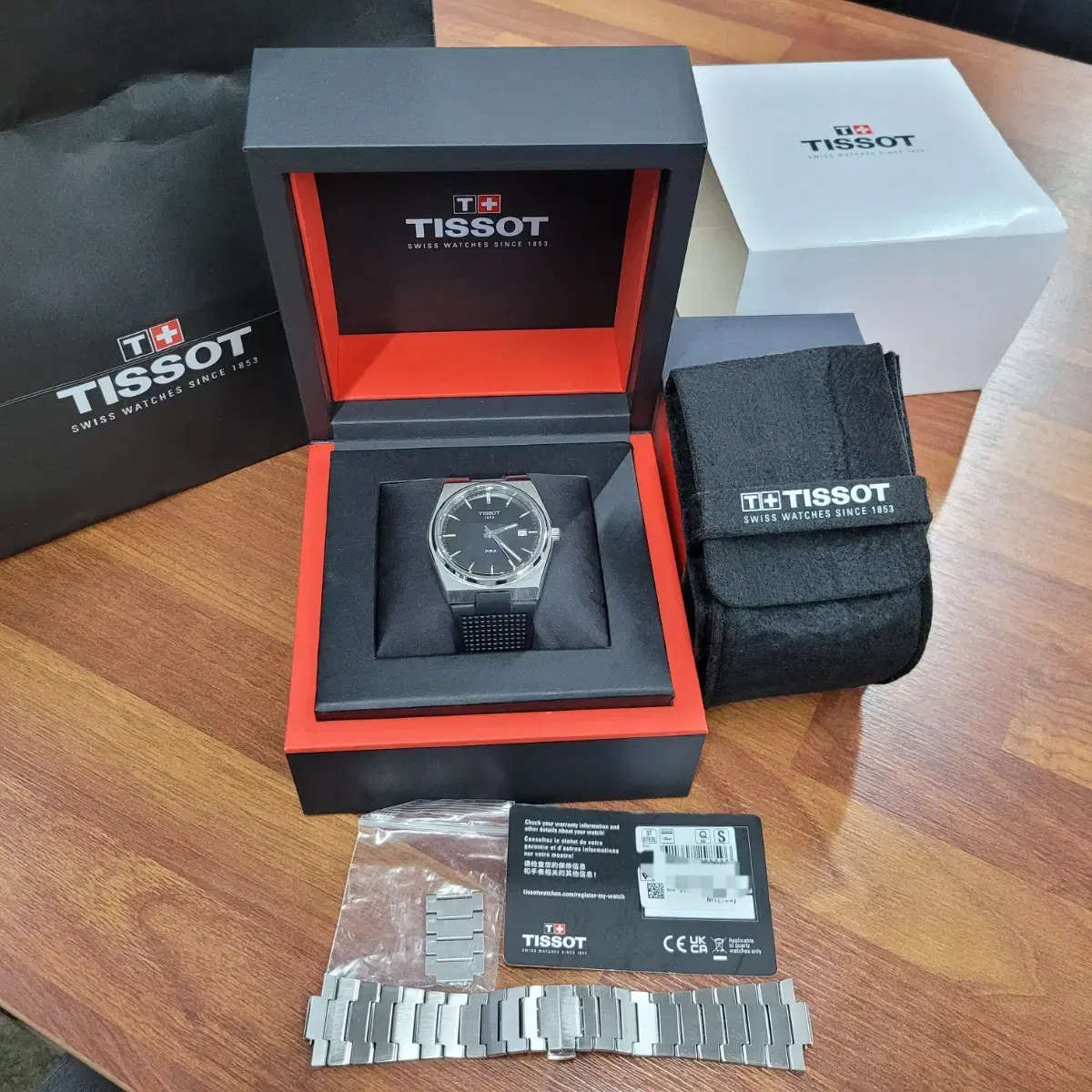 티쏘 PRX 40mm 검판 쿼츠 24년08월구입 신품급 판매합니다