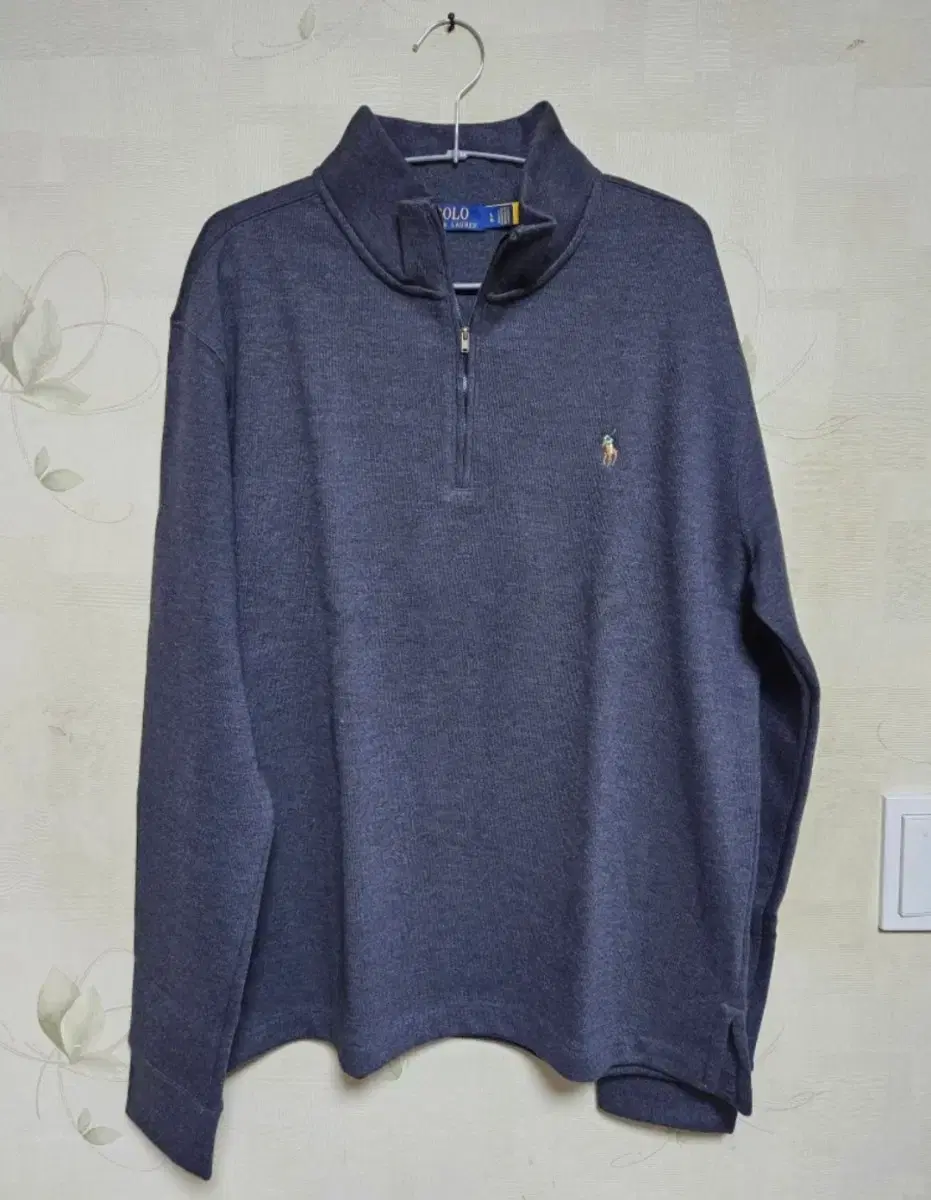 Polo Half-Zip Grey L New