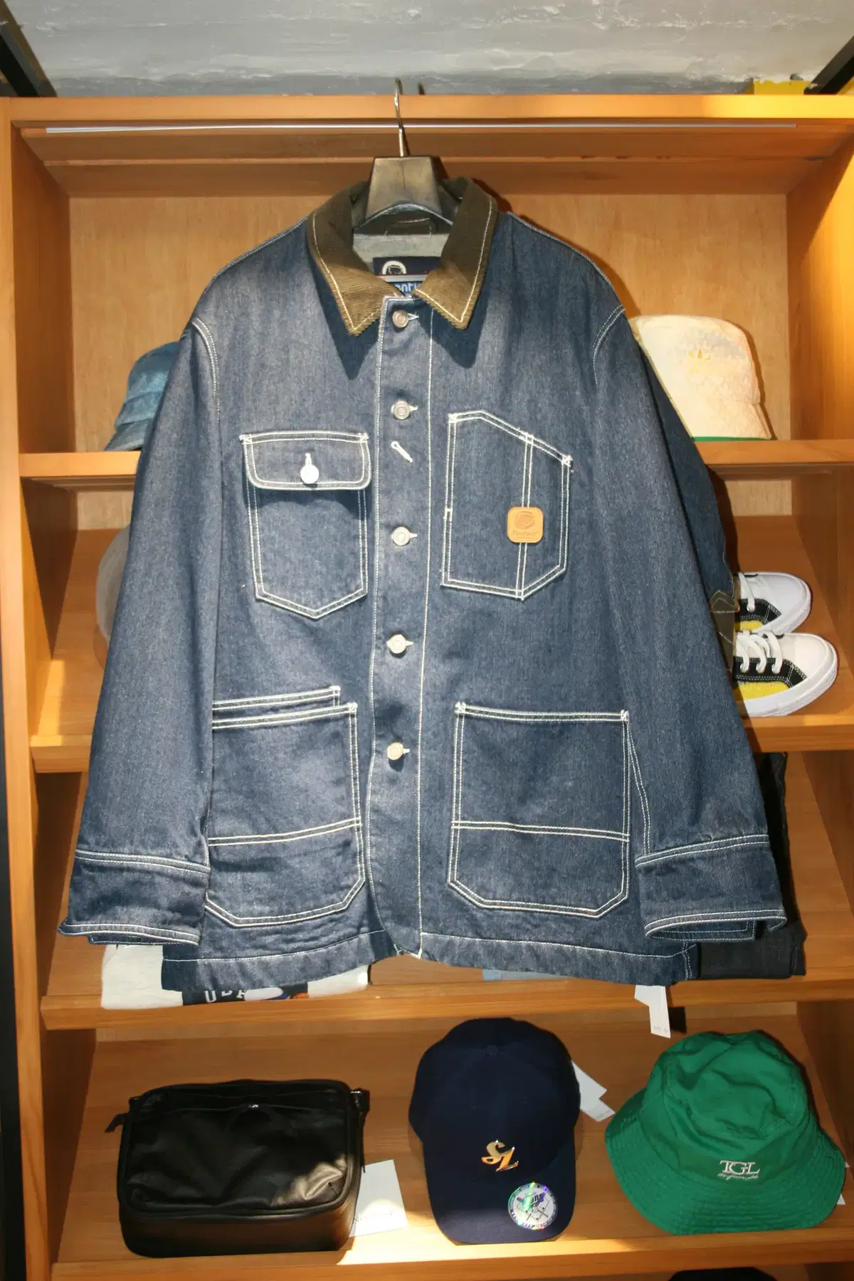 penfield denim coverall jacket indigo