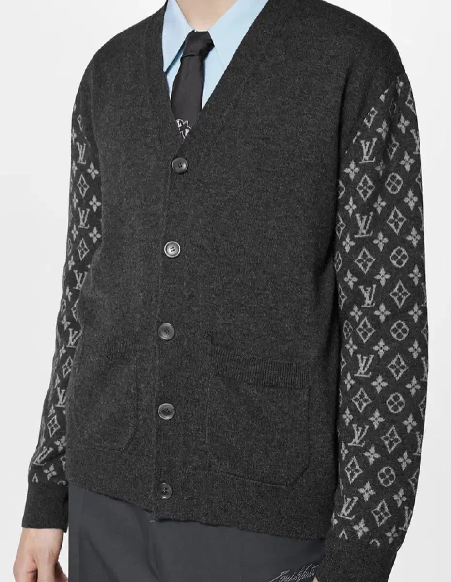 The Latest Award Louis Vuitton Monogram Mixed Cashmere Cardigan