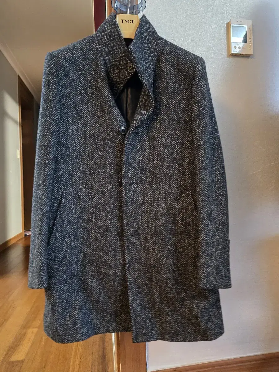 GGIO II Herringbone Wool-Blend High-Neck Single Coat