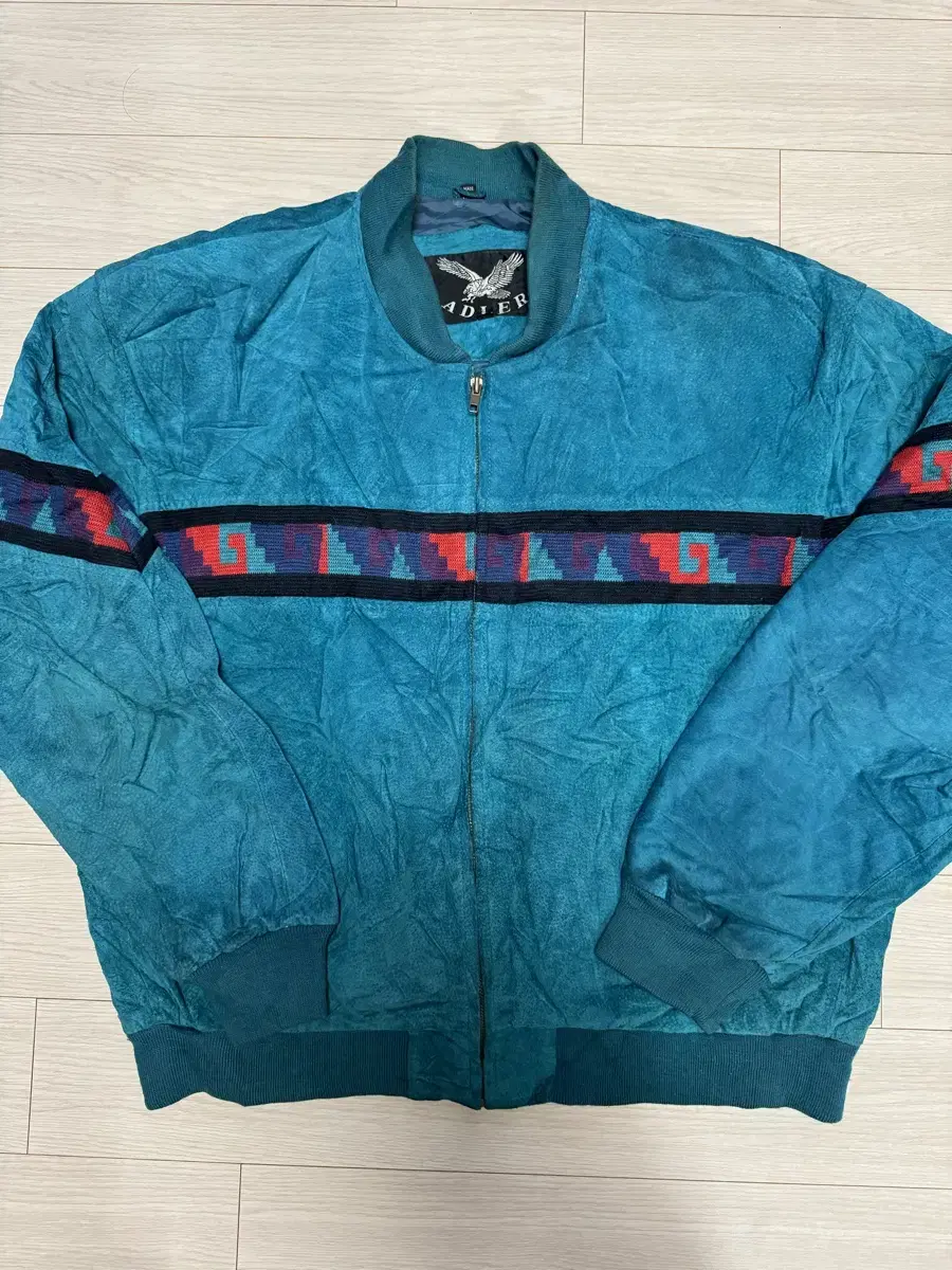 90s Adler Don Pea Pigskin Suede Bomber Jacket