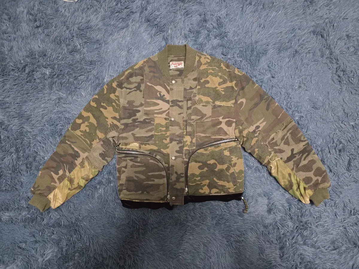 [S] Anderson Belle Camouflage Patchwork Bomber Jacket in Zuu