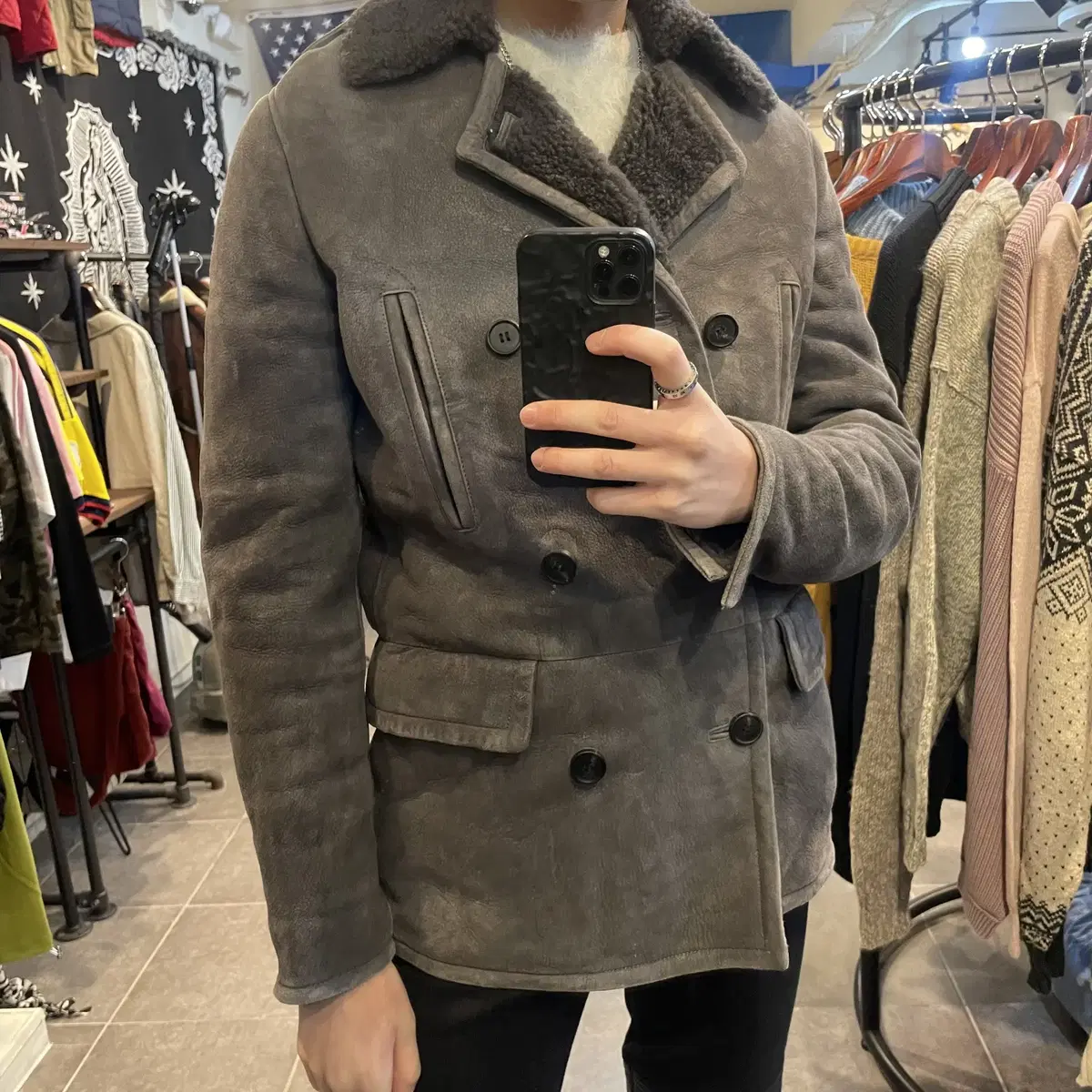 (NO.9) ALLSAINTS All Saints Mustang Coat Gray