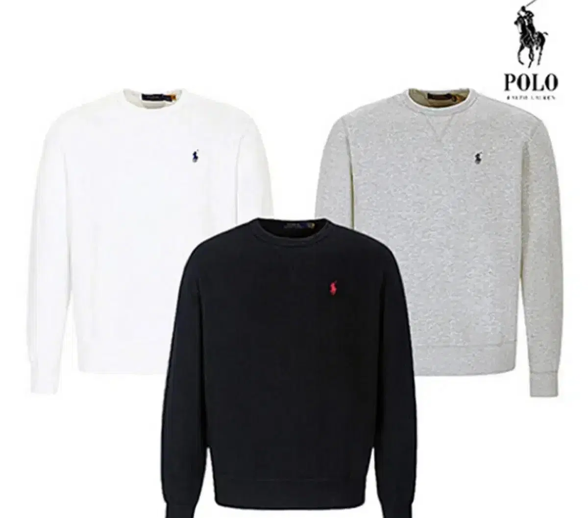 New) Polo Ralph Lauren Gimo Man-To-Man 3Color Black,White,Gray