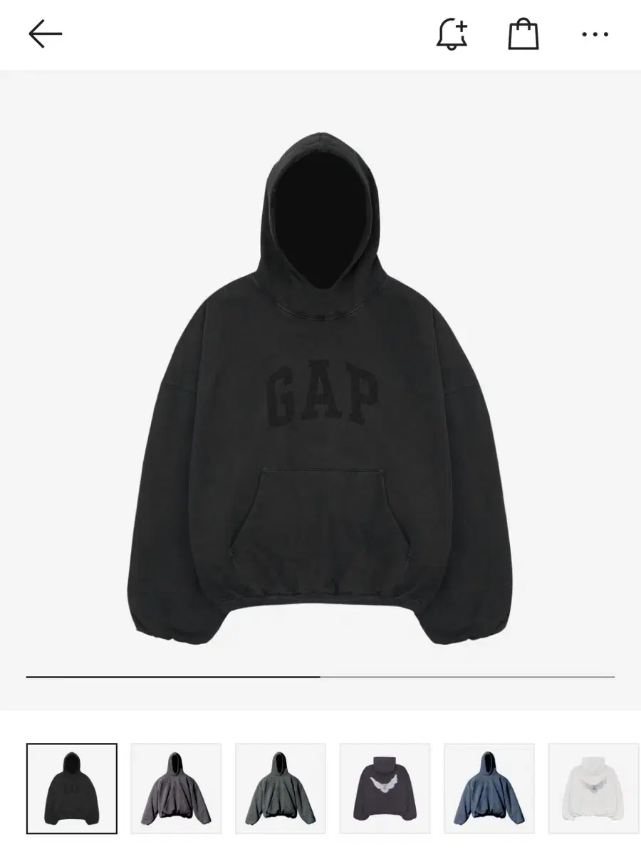 E.JI Gap Engineered by Balenciaga Dove Hoodie Black