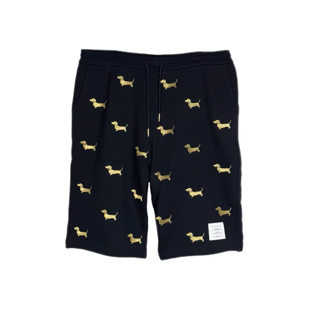 [Genuine] Thom Browne Hector Embroidered Shorts Vahn Navy MJQ012E (4)