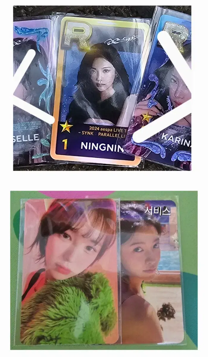 aespa ningning superstar sm missioncertification/redvelvet wendy godthebit unreleased photocard photocard