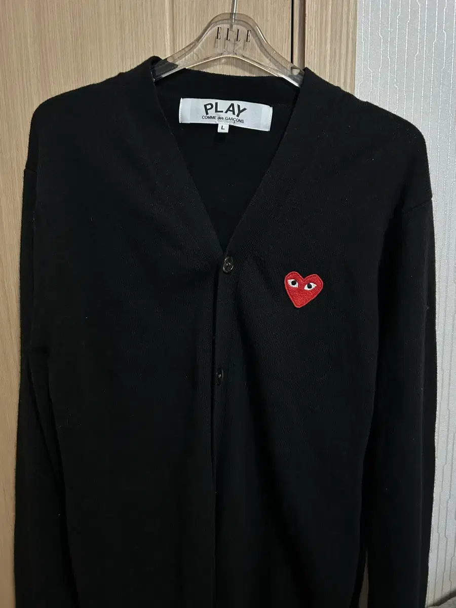 Comme des Garçons Song Men's Cardigan Black Red Waffen L sells