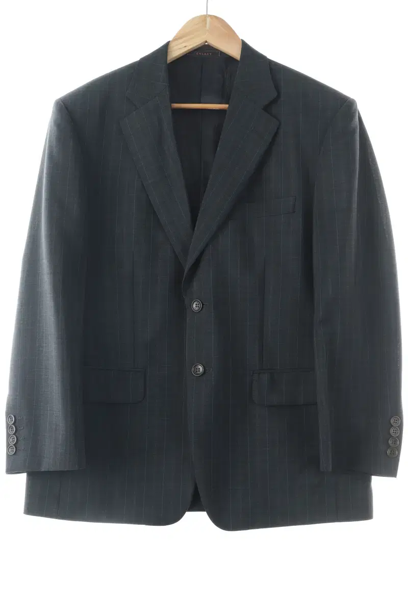 (L) Galaxy Suit Jacket Blazer Gray Stripe - 10745