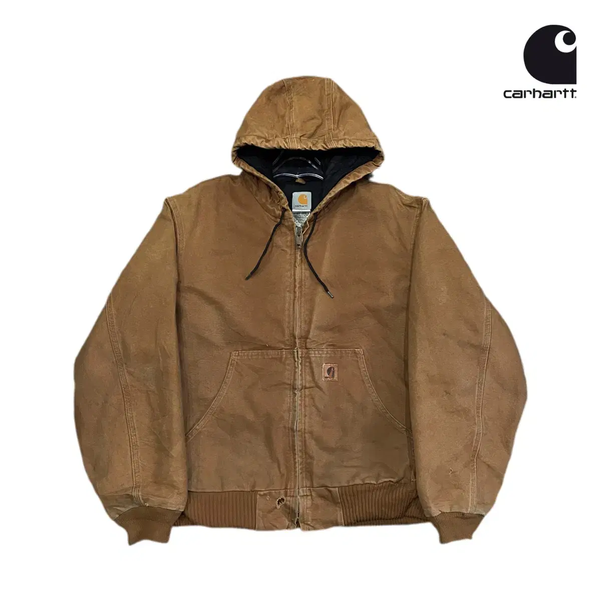 Calhart OG J130 BRN Duck Active Hooded Work Jacket