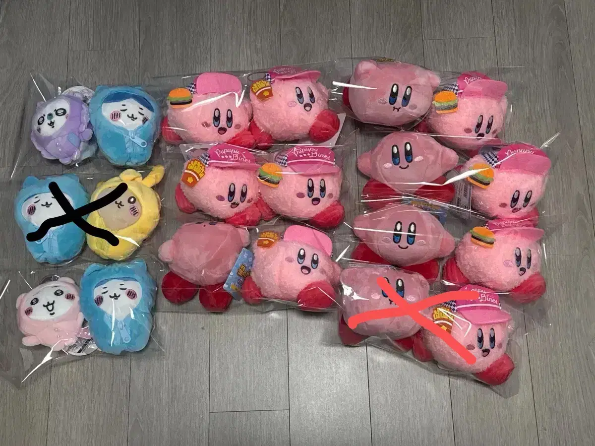 [SALE] Kirby of the stars Chiikawa Usagi keyring doll set