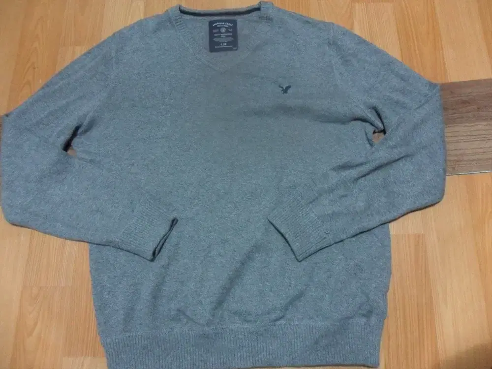 6,000 won Salvation American Eagle Men's Long Sleeve V-Neck Knit Sweater Be-2