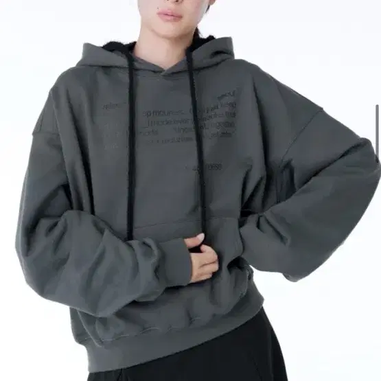 새상품)미세키서울 Quote sweat hoodie CHARCOAL