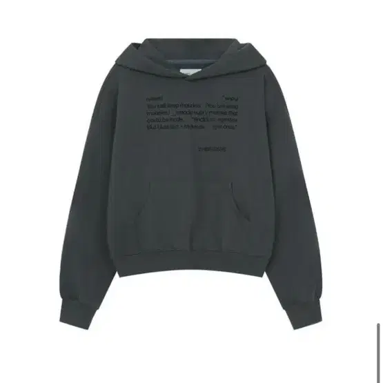 새상품)미세키서울 Quote sweat hoodie CHARCOAL