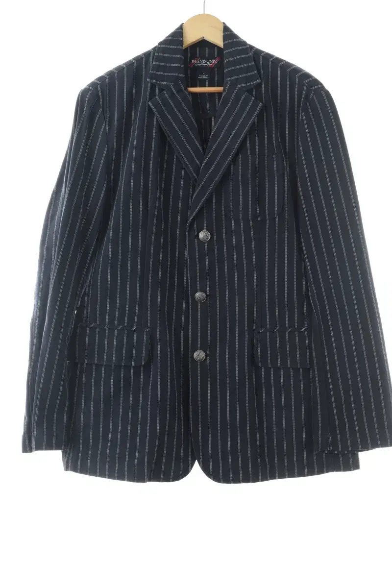 (L) BrandVintage Suit Jacket Blazer Stripe-10786