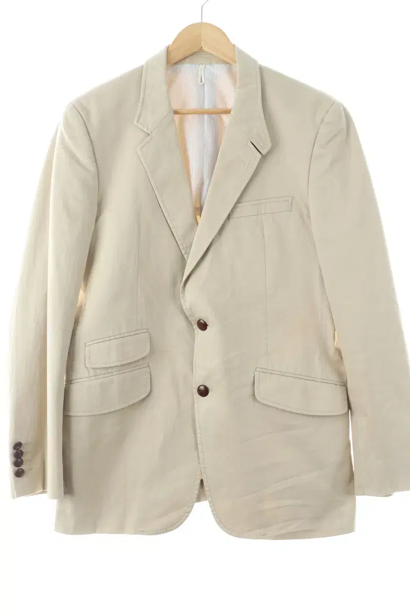 (XL) Custom mellow suit jacket blazer beige loose fit-10788