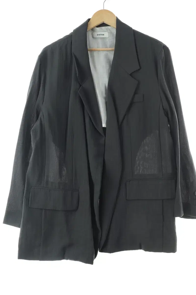 (S) System Suit Jacket Blazer Gray Old School Loose Fit - 10792