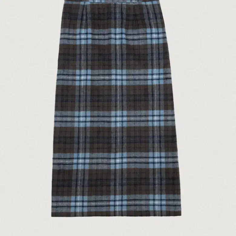 아우어노스텔지아 vintage check skirt_Blue brown