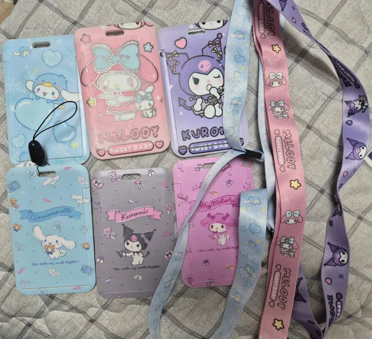 (Bulk Price) San Rio photocard Holder+Strap Mimelody Kuromi Cinnamorolls