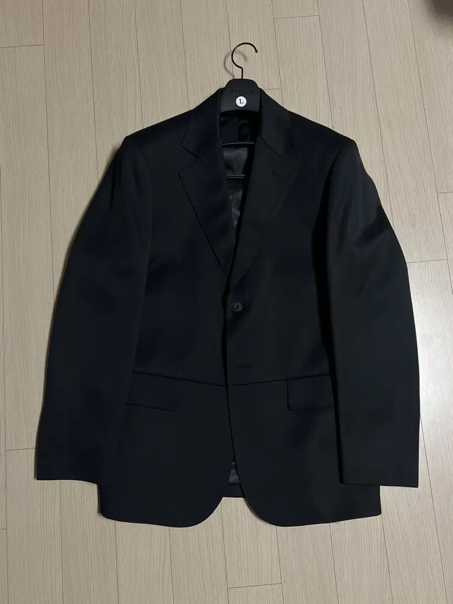 Valega Semi-Overalls Wool Blazer Black