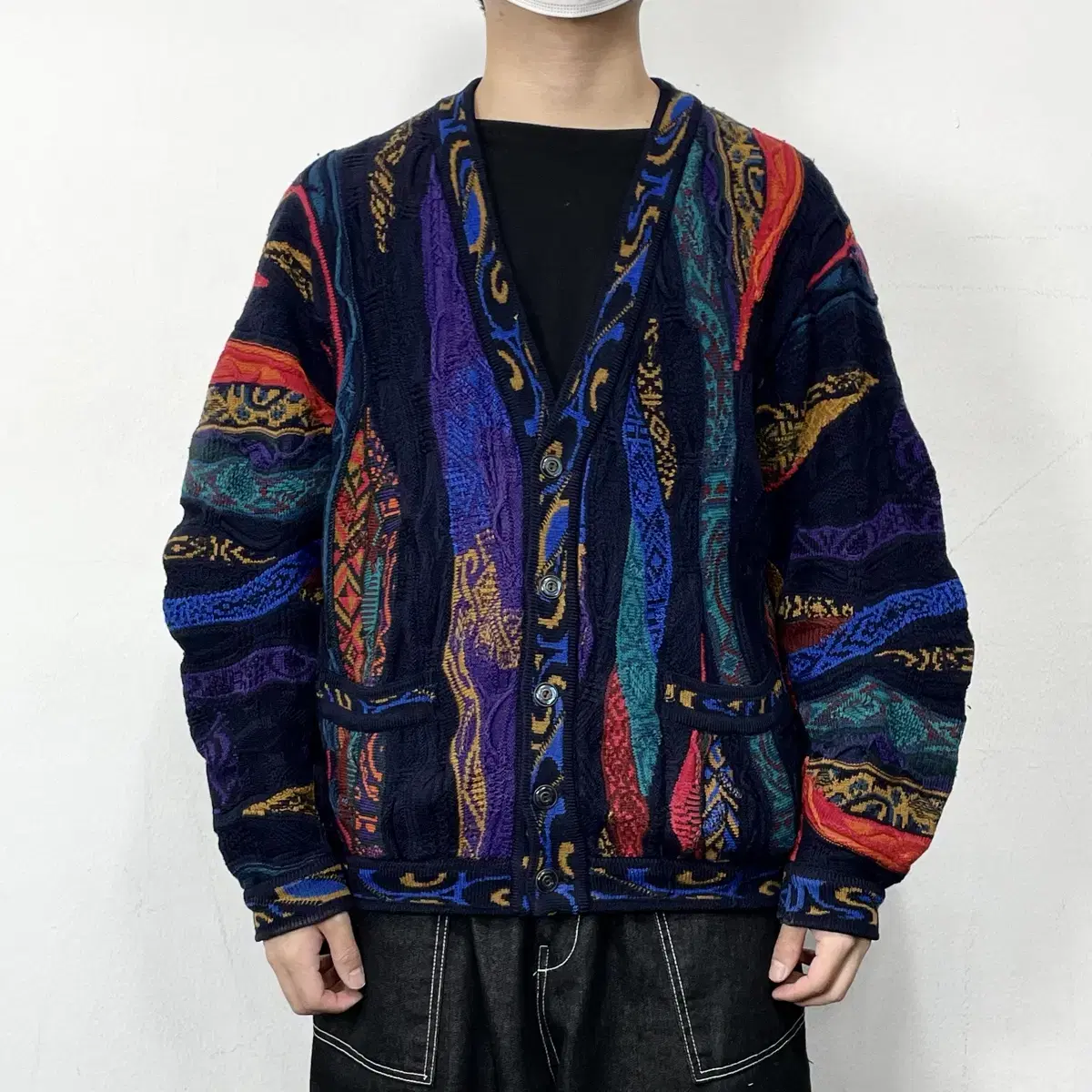 Coogie Original Australia Multicolor Cable Knit Cardigan