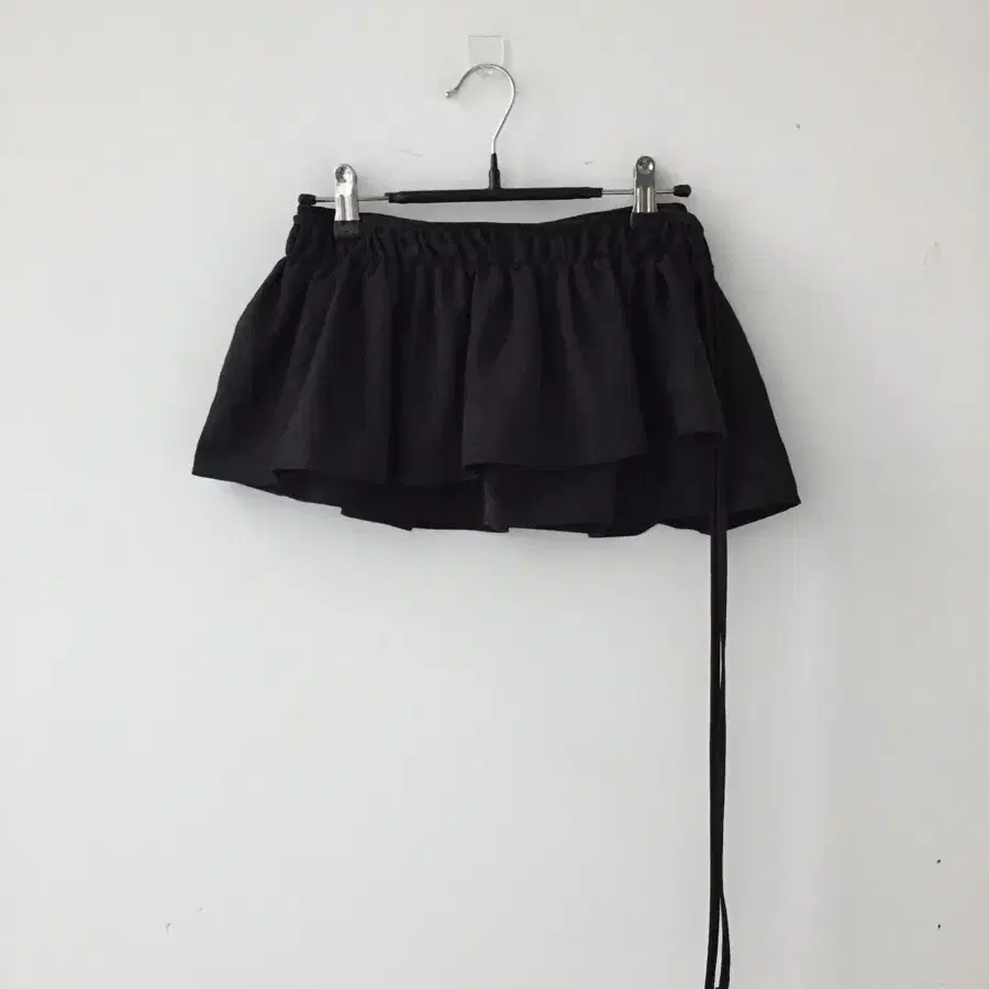 우온 warm layered wrap skirt