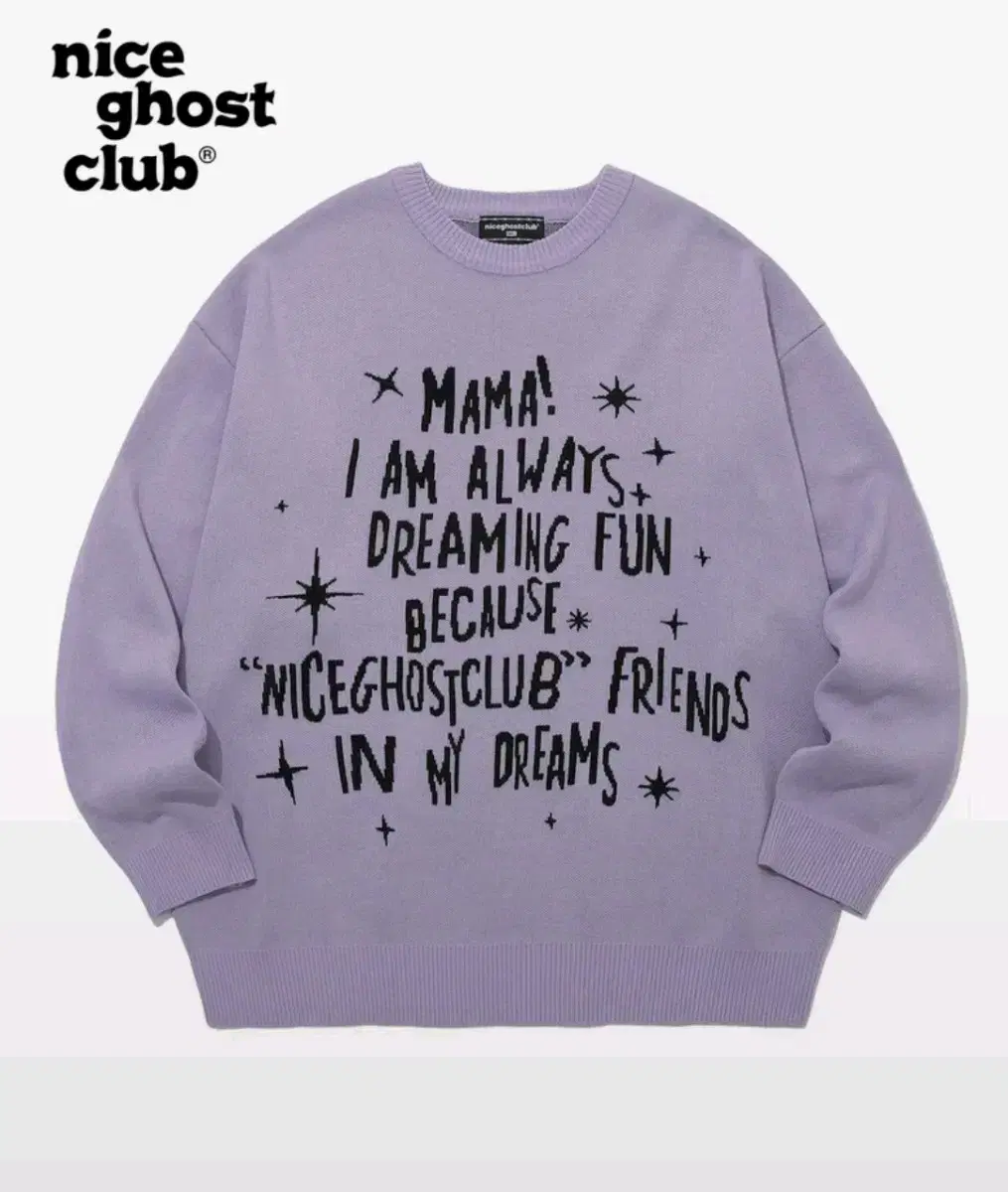 (New) Nice Ghost Club Mama Shine Knit Purple Size L