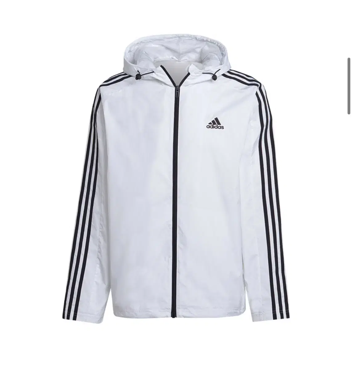 adidas Men's Windbreaker 3s Three-Wire Woven Windbreaker White 100 L