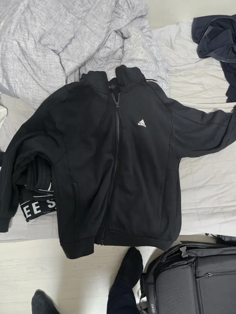 Adidas Three Stripe Hoodie and Pants Set