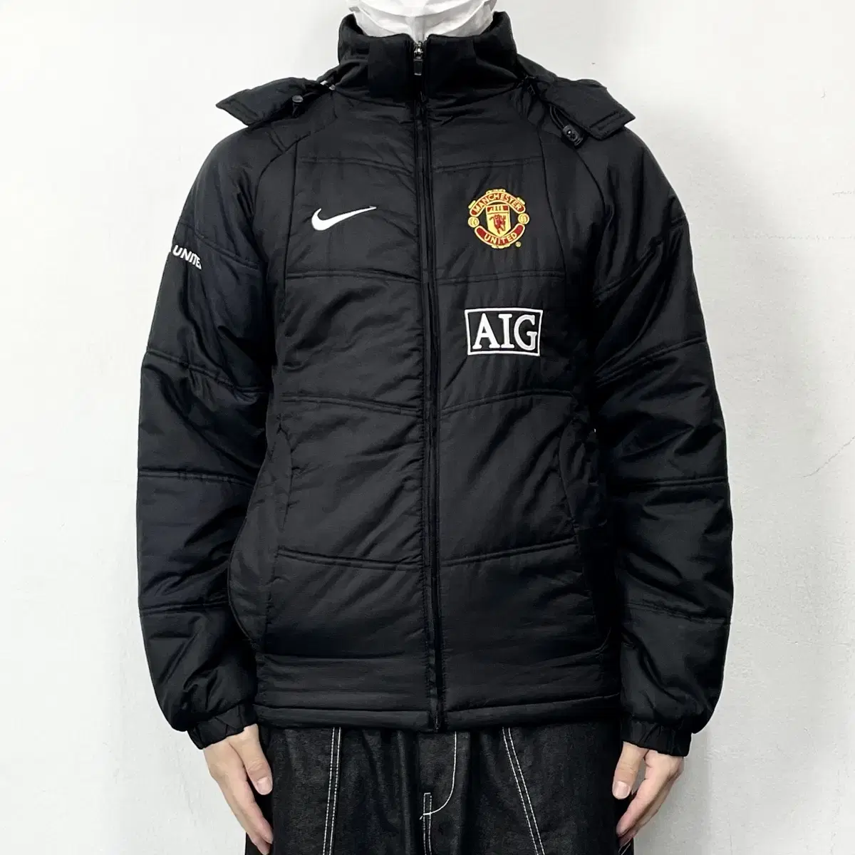 Nike Swoosh Manchester United Hooded Jumper Jacket Black